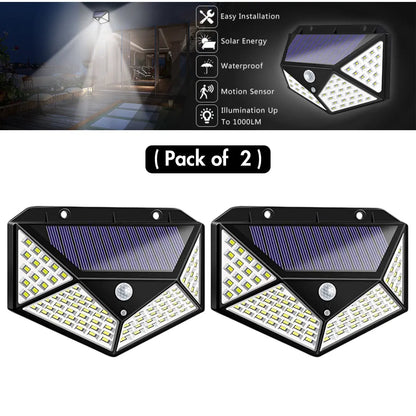 100 LED Motion Sensor Security Solar Lamp TrendyHub