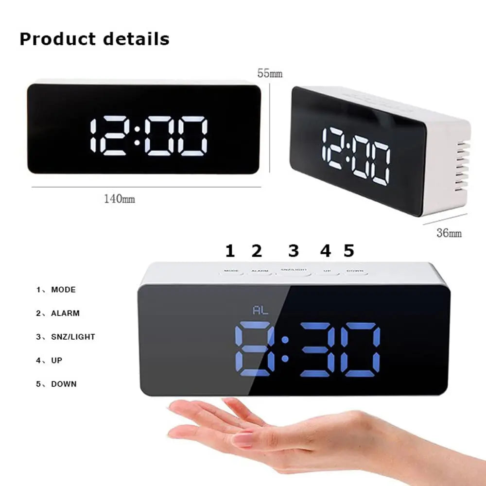 LED Digital Clock /Mirror Clock TrendyHub