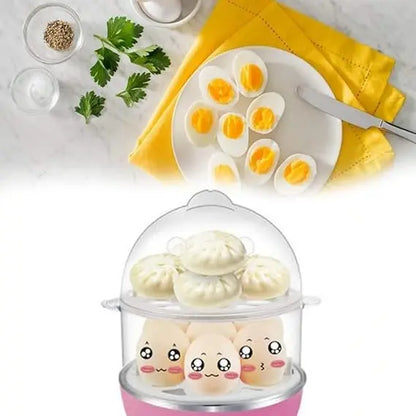 Multi-Function Electric 2 Layer Egg Boiler Cooker Steamer - TrendyHub