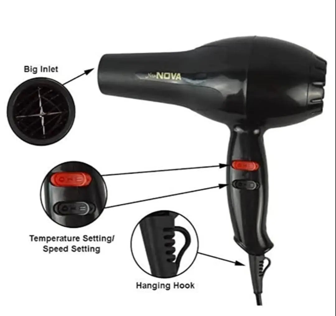 NOVA 6130  1800w Hair Dryer TrendyHub