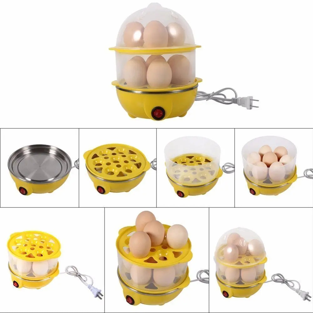 Multi-Function Electric 2 Layer Egg Boiler Cooker Steamer - TrendyHub