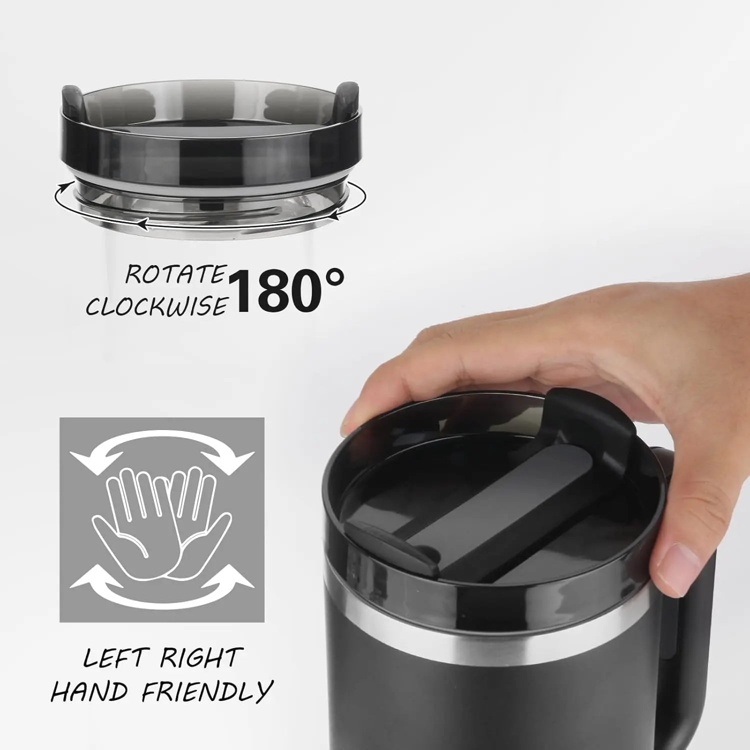 TUMBLER Vacuum Sealed Cup with Handle TrendyHub