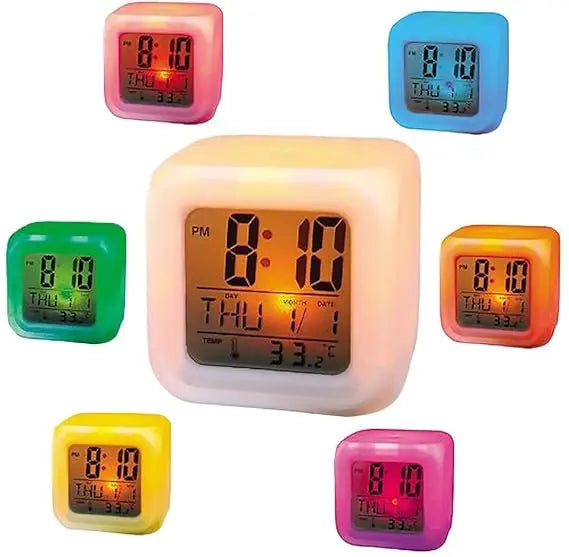 7 Colour Changing  smart Alarm Clock TrendyHub