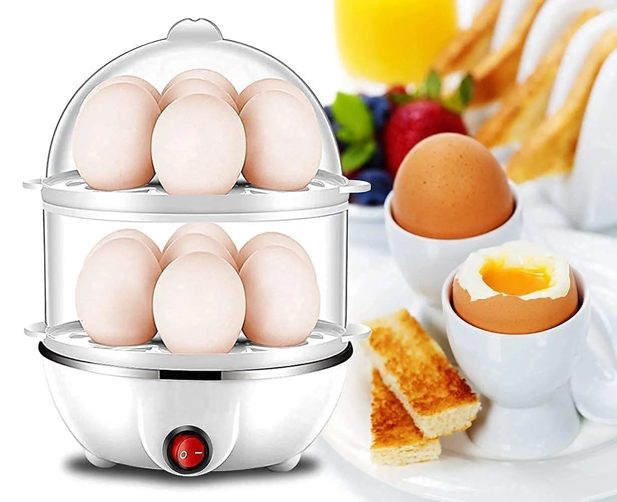 Multi-Function Electric 2 Layer Egg Boiler Cooker Steamer - TrendyHub