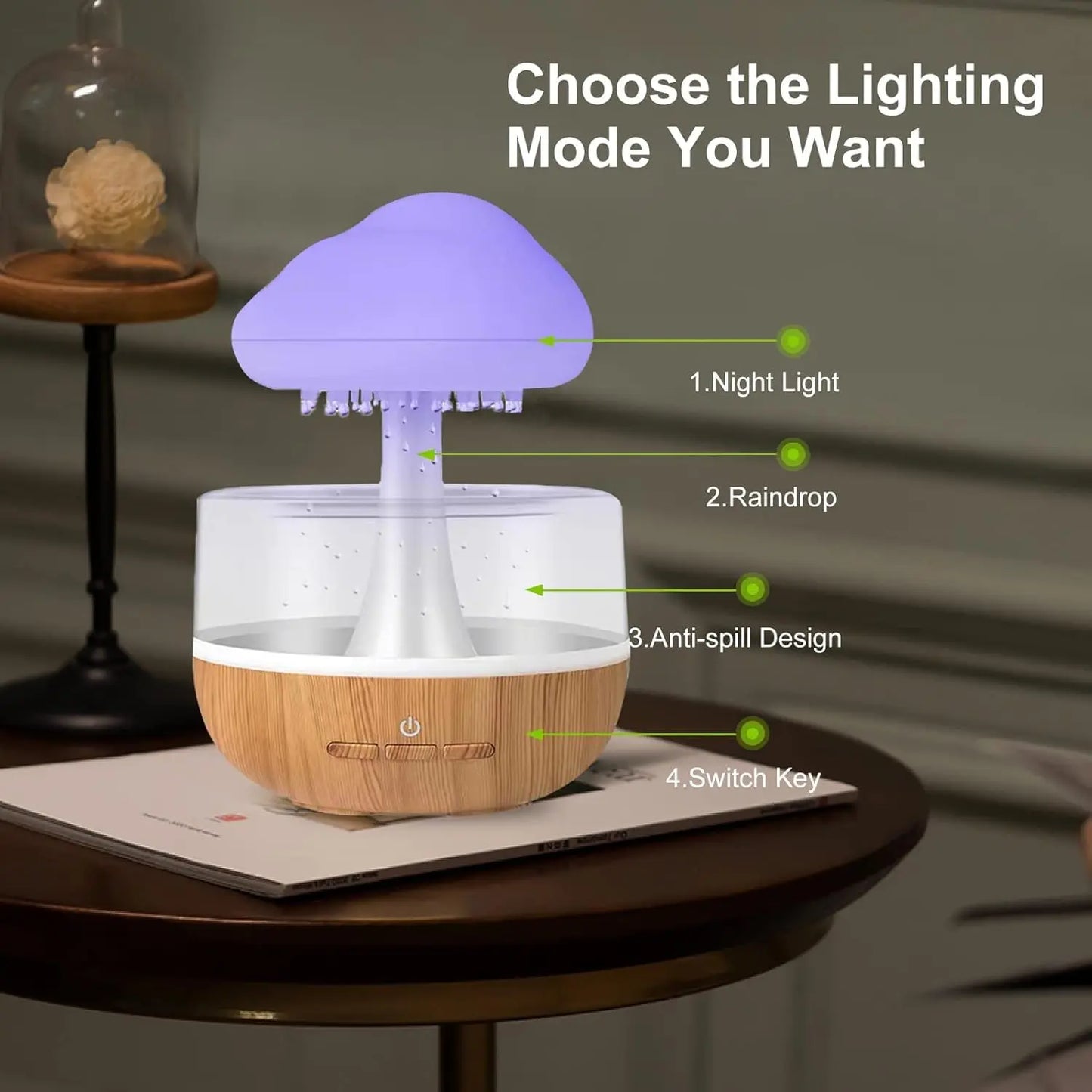 Multifunctional Cloud Rain Humidifier TrendyHub