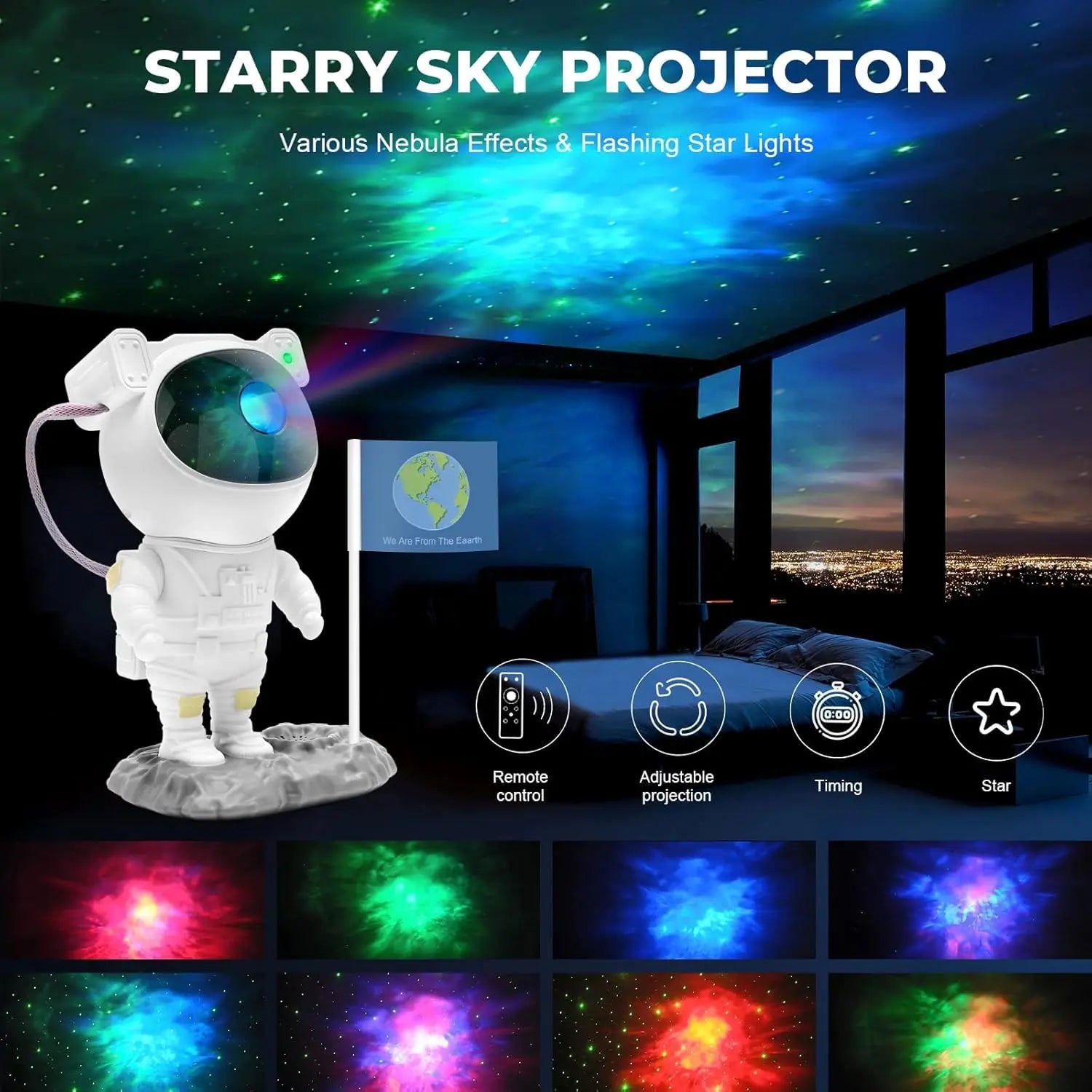 ASTRONAUT GALAXY PROJECTOR TrendyHub