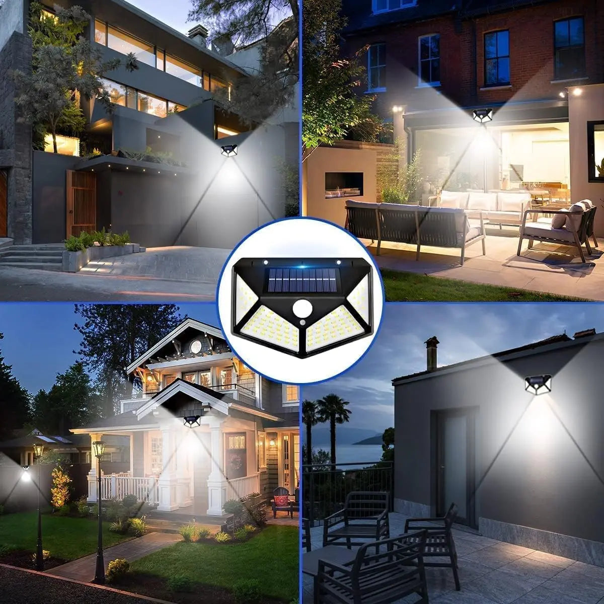 100 LED Motion Sensor Security Solar Lamp TrendyHub