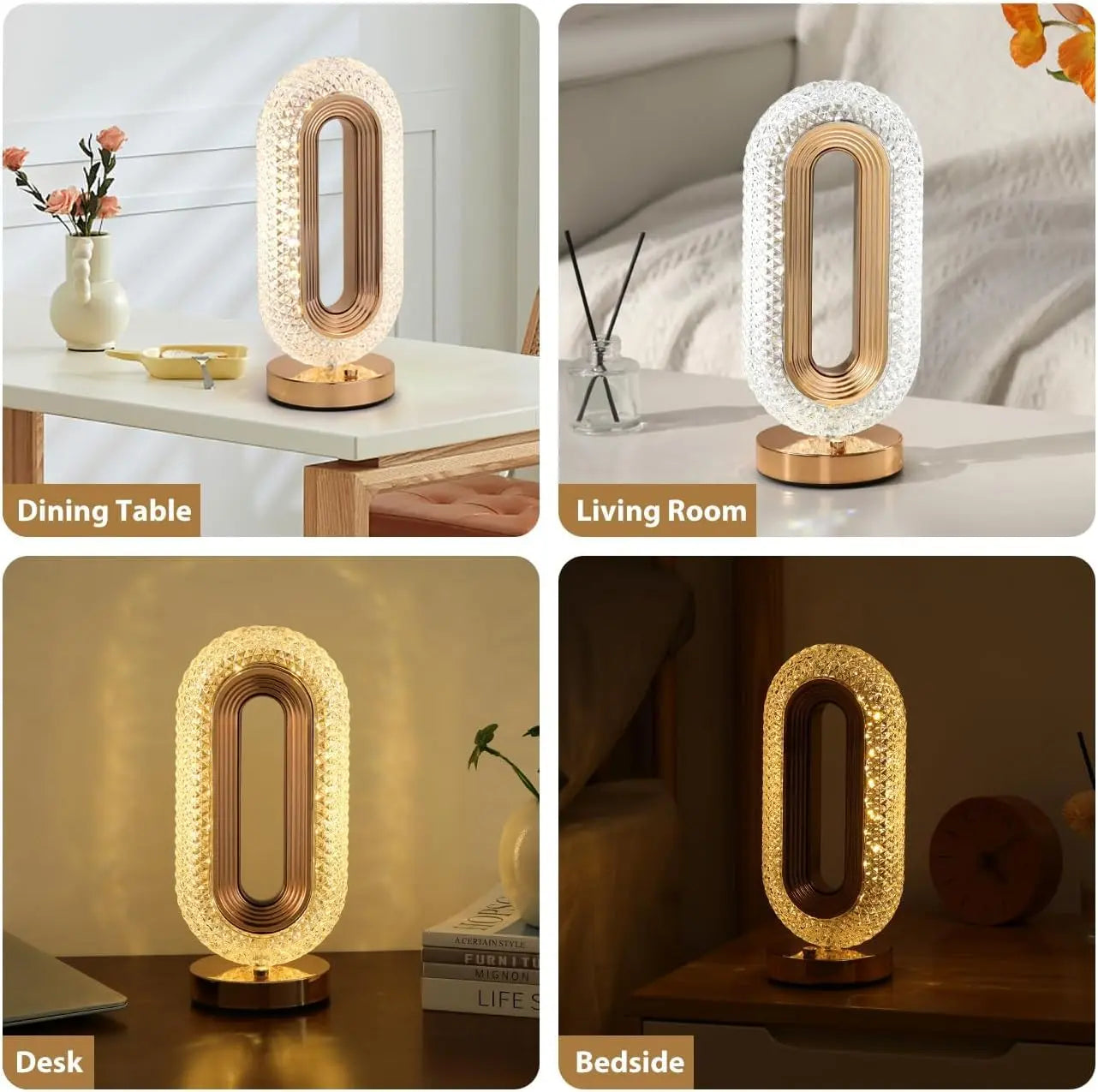 Diamond cuts shaped Decorative Crystal Lamp TrendyHub