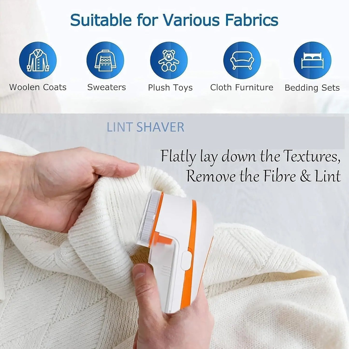 Nova Lint Remover for Clothes, Fabric Brush, for Woolen Sweaters, Clothes, Shirts, Jackets, - TrendyHub